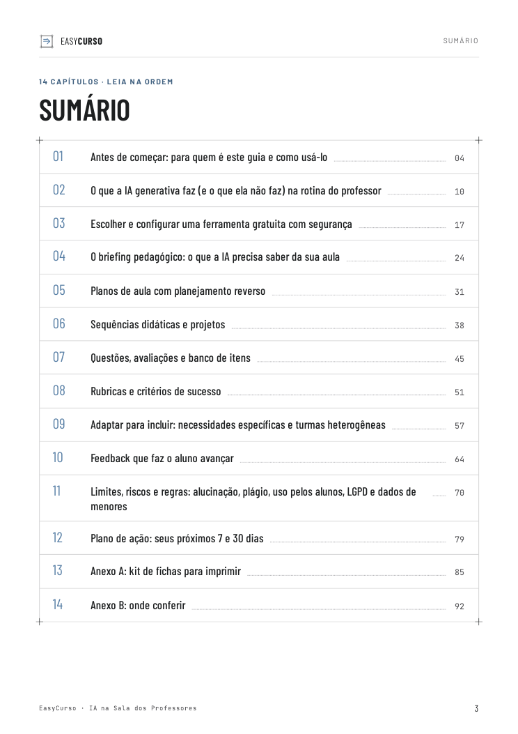 Página de amostra 1 do material IA na Sala dos Professores