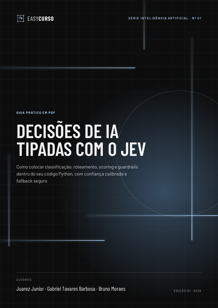 Capa do material Decisões de IA Tipadas com o Jev